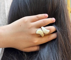 Anillo de Cuerno Hecho a Mano, Nuevo Diseño, Anillo de Cuerno de Búfalo, Collar de Cuerno, Artesanía India, Fiesta, Boda, Cuerno Natural con Anillos, Gran Venta - Product Image 3