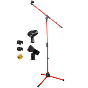 5 Core Mic Stand Floor Height Adjustable <b>Tripod</b> Microphone Stands w Extending Telescoping Boom Arm - Product Image 1