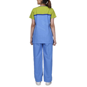Venta al por mayor colorido enfermería uniforme uniformes médicos Spandex poliéster Scrubs traje conjuntos en precio de venta - Product Image 4