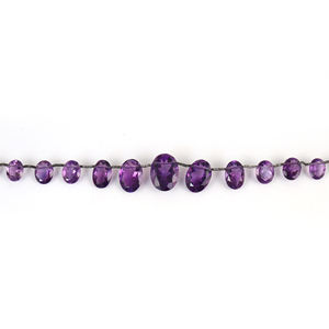 พลอยอเมทิสต์ทรงเหลี่ยมเพชรพลอยสีม่วงธรรมชาติแบบแฮนด์เมดตัดเกลียวฟรีไซส์สำหรับทำเครื่องประดับขายส่ง - Product Image 1