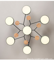 Lustre LED moderne pour salon et salle à manger, style nordique haut de gamme - Lustre multi-têtes pivotant