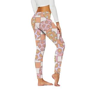 Pantalones de Yoga transpirables de cintura alta 2023 para mujer, mallas deportivas de algodón 100%, mallas deportivas transpirables de cintura alta para gimnasio, mallas al por mayor - Product Image 1