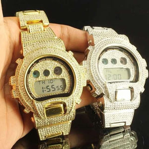 Montre pour homme de haute qualité en argent sterling 925, entièrement sertie de diamants Moissanite VVS, boîtier de montre de style Hip Hop, bijoux de luxe. - Product Image 4