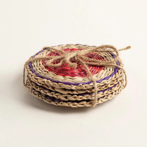 Natural Seagrass <b>Coaster</b> Handmade Table Protection For Home And Restaurant Use Table Setting Set Decor - Product Image 1