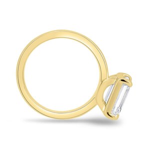 Anillo de Compromiso con Diamante Cultivado en Laboratorio de 2.00ct, Claridad VS, Color EF, Estilo Solitario de Oriente a Occidente - Product Image 5