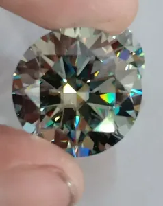 Bijoux fins, moissanite de couleur bleu fantaisie certifiée GRA, ronde, en vrac, qualité VVS, pierre précieuse pour la fabrication de bijoux, en vente en gros - Product Image 2