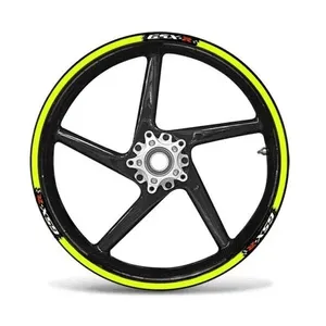 Kit di Strisce Adesive Giallo Fluorescente per Cerchioni Suzuki GSX-R, Adesivi Personalizzati per Serbatoio, Adesivi per Moto - Product Image 1