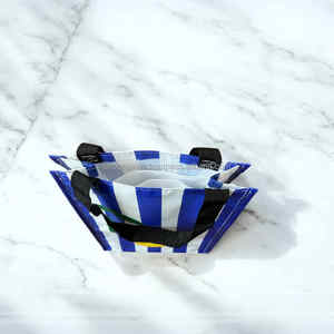 Bolso de mano con correa de hombro de tamaño mediano reciclado de RPET tejido ecológico personalizado para compras de comestibles supermercado eventos promocionales - Product Image 3