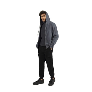 Meilleure qualité hommes fermeture éclair sweats à capuche à manches longues respirant à la mode veste d'hiver à séchage rapide en polyester/coton - Product Image 4