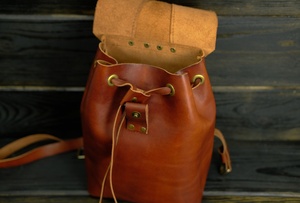 Vente en gros de sac à dos vintage en cuir véritable de haute qualité avec fermeture à glissière Capacité 20-35L LBK-0012 d'université - Product Image 3