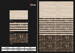 300x600 Design pour cuisine décoratif doré carreaux de céramique bordure mur porcelaine carrelage mur finition brillante - Product Image 4