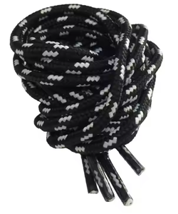 Cordones de fibras de algodón 100% de alta calidad, estilos redondos planos duraderos, diseño impreso, tamaño de Color personalizado para zapatos deportivos informales - Product Image 2