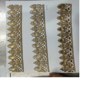 Custom Made Floral Embroidered in Gold,<b>silver</b> & Bronze Colour Ways in Ethnic Designs for Various Purposes in Different Sizes - Product Image 1