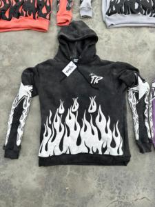 Vente en gros de sweat à capuche pour homme en coton épais de qualité, impression bouffante, pulls à capuche de luxe, impression surdimensionnée personnalisée, hiver solide - Product Image 6