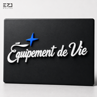 Panneau de table personnalisé en acrylique EZD, plaque de nom de bureau personnalisée avec logo pour salon de beauté, boutique, décoration de comptoir de réception