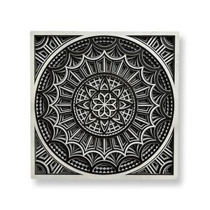งานศิลปะแมนดาลา ตกแต่งผนังไม้ 3 มิติ สีขาวดำ ดีไซน์ไม้ สำหรับตกแต่งบ้าน ห้องนั่งเล่น ฉลองวันเกิด วันครบรอบ - Product Image 5