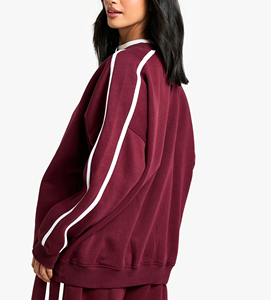 Vente en gros OEM/ODM Sweatshirts à capuche pour femmes personnalisés brodés pour l'hiver Dernier style de tissu tissé - Product Image 4
