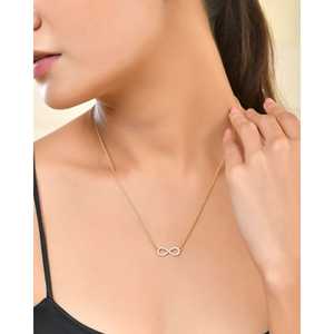 Collar colgante de moissanita infinito - Product Image 3