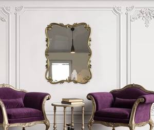 Victorian Shabby Gold Wall Mirror Baroque <b>Oak</b> Wood <b>Frame</b> - Product Image 5