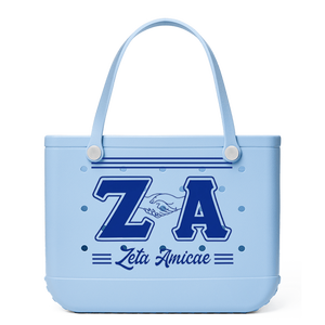 Bolsa de Playa Personalizada con Letras Griegas, Impermeable, de EVA Resistente, para Verano y Otoño, Abierta, Grande, Portátil, para la Universidad, Hermandades y Fiestas - Product Image 1