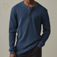 T-shirt Henley décontracté pour homme CUBA SPORTS 100 % coton, grande taille, tricoté, respirant, séchage rapide, écologique, anti-UV, motif lettres