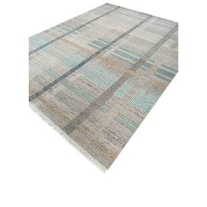 Tapis en laine afghane noué à la main Blythe Blue Lsea-1360, style géométrique bohème pour salon ou couloir, par Jaipur Rugs ZA - Product Image 2