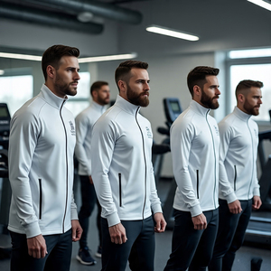 เสื้อแจ็คเก็ตพิมพ์ลายเสือดาวสำหรับผู้ชายเสื้อแจ็คเก็ตฟุตบอลพิมพ์ลายเสือดาวสำหรับฝึกเตะบอลออกแบบได้ตามต้องการ - Product Image 2