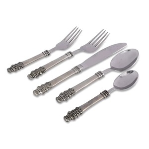 Stainless Steel Set Of 4 Flatware In Kitchenware <b>Tabletop</b> Cafe Home Silver Color Plated Cutlery Multicolor Tone Designer Handle - Product Image 6