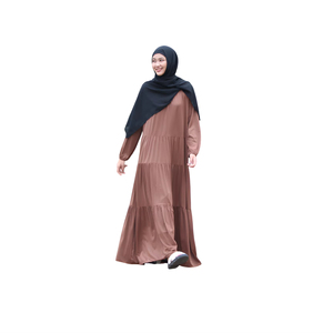 Robe longue pour femmes de haute qualité Design ethnique modeste avec manches longues Tissu en mousseline de soie douce Durable et élégant Zevanya - Product Image 3