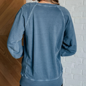 Femmes lavage à l'acide à manches longues pull sweat ample Style décontracté personnalisé avant Logo hiver Streetwear 380g séchage rapide - Product Image 5