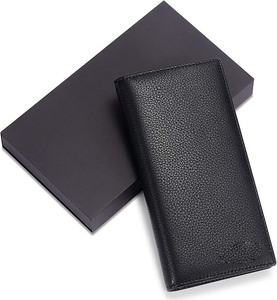 Portefeuille léger et long pour hommes en cuir véritable avec logo personnalisé fabriqué à l'usine au prix de gros de haute qualité - Product Image 6