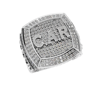 Bague Hip Hop en Or 10k Certifiée IGI avec Diamant de Laboratoire, Style Rappeur Personnalisé, Bijou Bling Glacé avec Sertissage à Griffes pour Hommes, Idéale pour les Fêtes