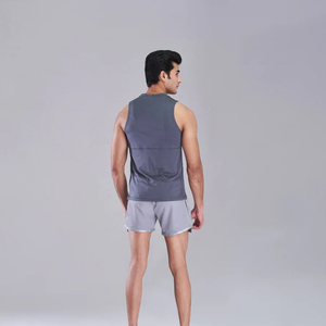 Camiseta sin mangas para hombre, camiseta transpirable de algodón y poliéster para entrenamiento de gimnasio, estilo liso con estampado informal, talla XL, servicio OEM, al por mayor - Product Image 2
