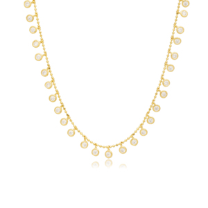 Joyería de Plata de Ley 925, collar agitador de diseño de piedra CZ de corte redondo, venta al por mayor, Turco hecho a mano para mujer - Product Image 3