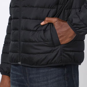 Wholesale <b>Winter</b> Fashionable Men's Puffer <b>Jackets</b> 100% Breathable with Stand Collar Front Logo Position - Product Image 3