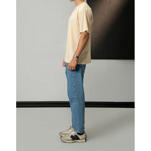 Usine directe en gros coton imprimé personnalisé 240 GSM épaule tombante Cool Fit Streetwear t-shirt surdimensionné - Product Image 5