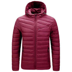 Chaqueta acolchada de invierno ligera de nailon 100% personalizada OEM para hombre, chaqueta acolchada de talla grande para uso en invierno, ropa informal para hombre - Product Image 1