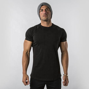 Camiseta de cuello redondo para hombre, Camiseta ancha de corte bajo con cuello redondo profundo, camiseta transpirable de talla grande, diseño en blanco - Product Image 2