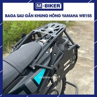 Porte-bagages arrière Mbiker WR155 + support de boîte latérale, design Cyberpunk, fabrication laser-CNC, acier inoxydable durable, moto de rue 1