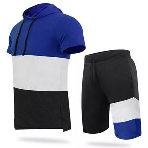 Conjunto de ropa deportiva transpirable personalizado para hombre, conjunto de pantalón corto, chándal de dos piezas, Sudadera con capucha - Product Image 6