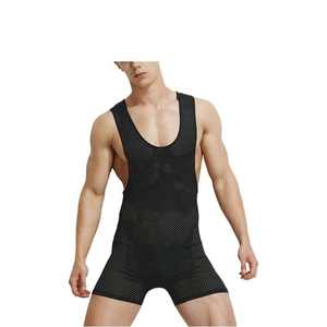 Design personnalisé Body Wear Gym Outfit Singlet Lutte Hommes Plus Size Custom Wrestling Uniform - Product Image 4