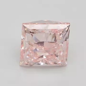 Fancy Intense <b>Pink</b> Princess Lab Created Diamond Cushion Ascher Cut Fancy Shape Loose Diamonds Category - Product Image 1