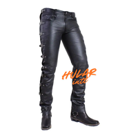 Pantalon empilé personnalisé pour homme en satin vintage, imperméable, écologique, style punk hip-hop avec patch brodé