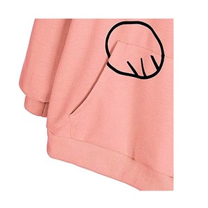 New Arrival High Quality Winter Printed Pullover Oversized 100% Cotton Fleece Long Sleeve ODM Women's Hoodies Bangladesh Factory - Product Image 4