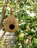 Maison d'oiseau en jonc de mer naturel, accessoires pour animaux de compagnie fabriqués à partir de matériaux naturels et décoration de la maison élégante, vente en gros.