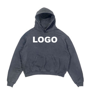 Sweats à capuche pour hommes 100% coton vierge de haute qualité, vêtements de rue surdimensionnés, sweat à capuche éponge, sweats à capuche unis personnalisés pour hommes - Product Image 4