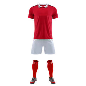 Schnellt rocknend Atmungsaktiv Hochwertige 100% Polyester Fußball uniform Team Set Benutzer definierte Jugend fußball trikots Großhandel Fußball bekleidung - Product Image 4