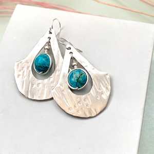 Pendientes Colgantes Bohemios de Plata de Ley 925 con Labradorita Natural de 7 mm, Joyería Vintage con Piedras Preciosas, Regalos de Piedra Natal - Product Image 1