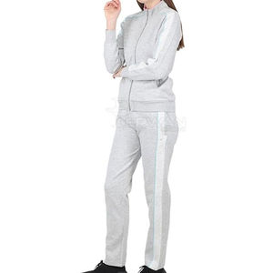 ชุดวอร์ม2ชิ้นสำหรับผู้หญิงชุดวอร์มผ้าคอตตอนสีล้วนสำหรับ100% - Product Image 2