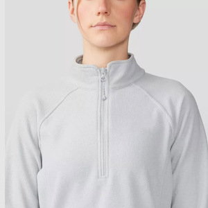 Pull à demi-zip gris, personnalisez votre propre logo, pull à col cheminée 1/4 zip pour unisexe - Product Image 5